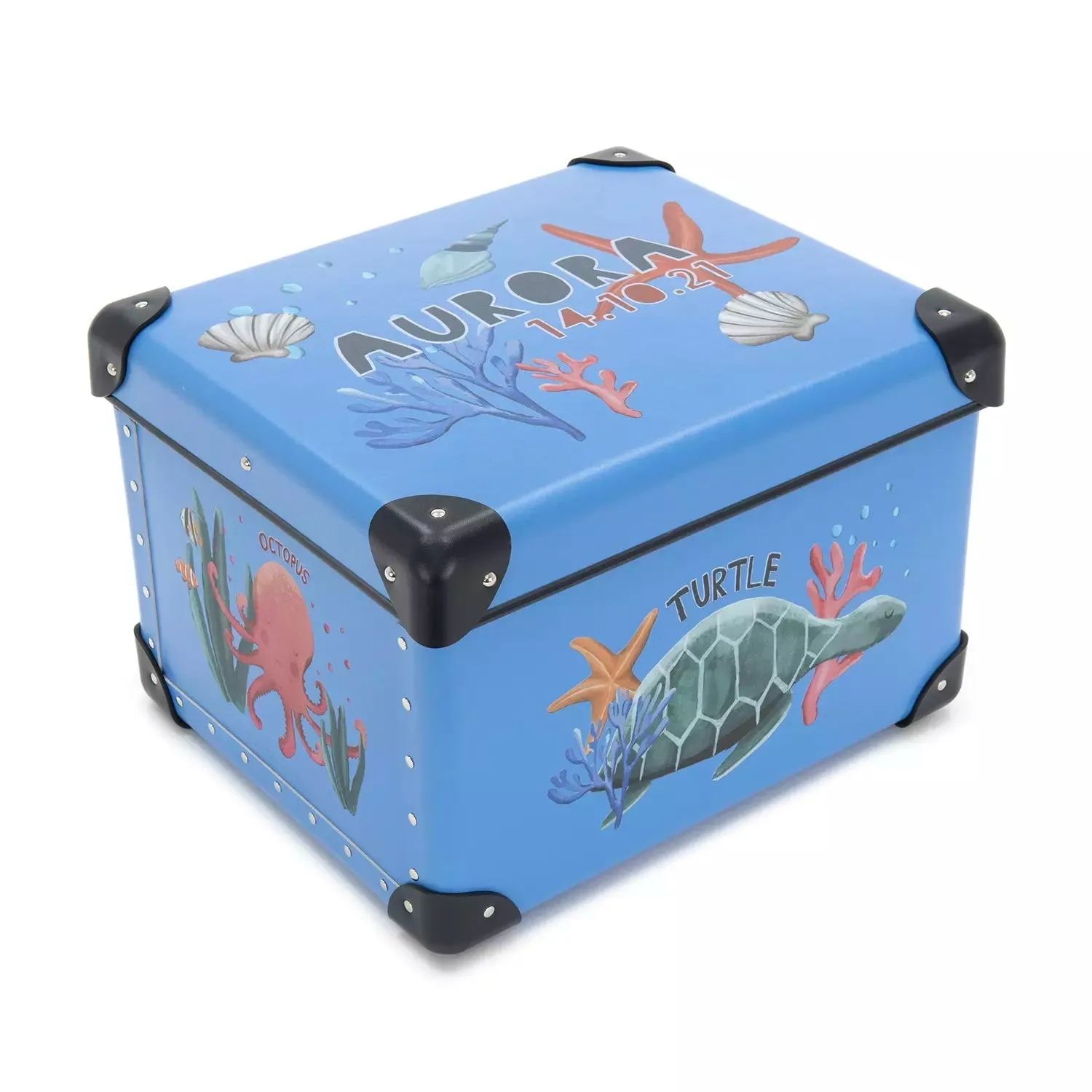 Occasions · Custom Children's Keepsake Box | Sea Life - Royal Blue/Navy