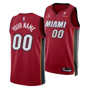 Personalized Nike Jordan Brand Miami HEAT Statement Red Swingman Youth Jersey