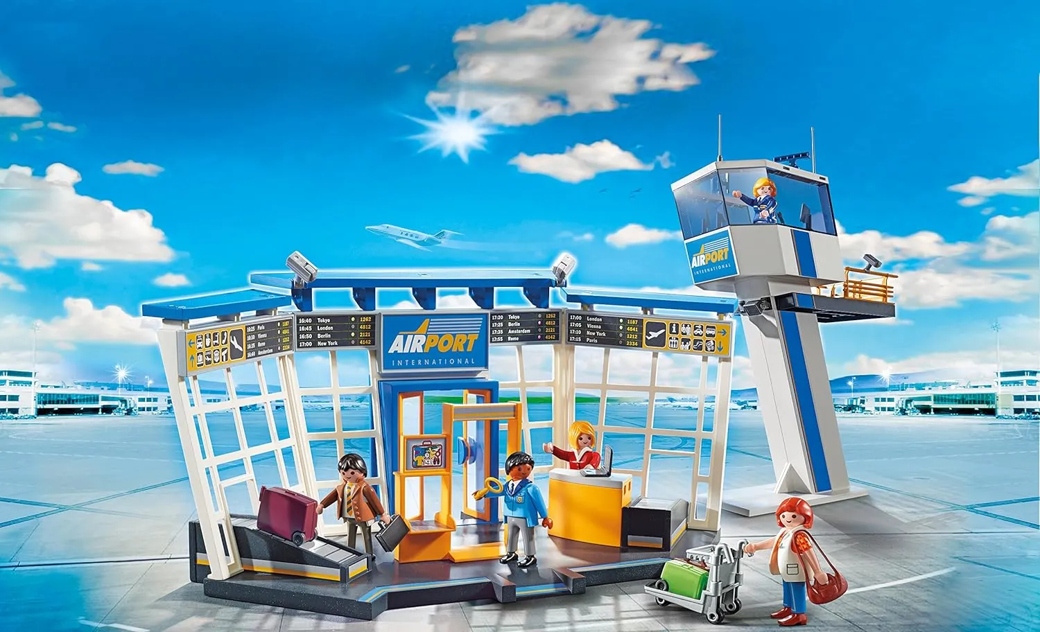 Playmobil City Action - Airport with Control Tower Building Set