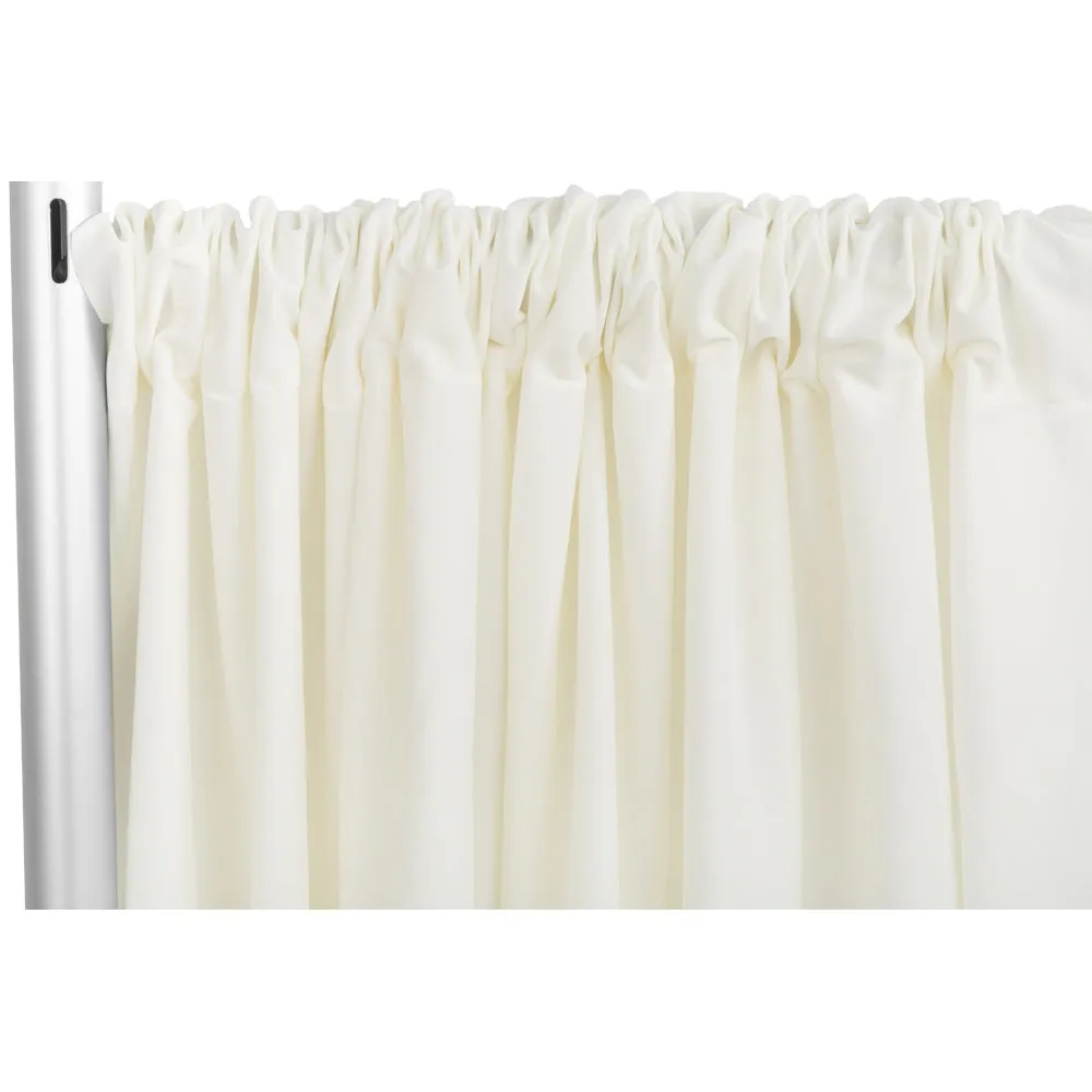 Poly Premier Fire Retardant (FR) 10ft H x 60" W drape/backdrop - Ivory