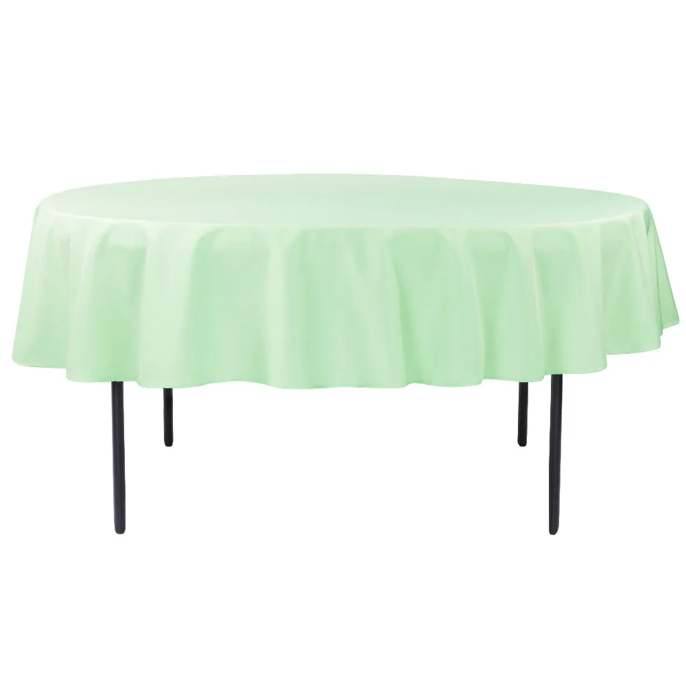 Polyester 90" Round Tablecloth - Mint Green