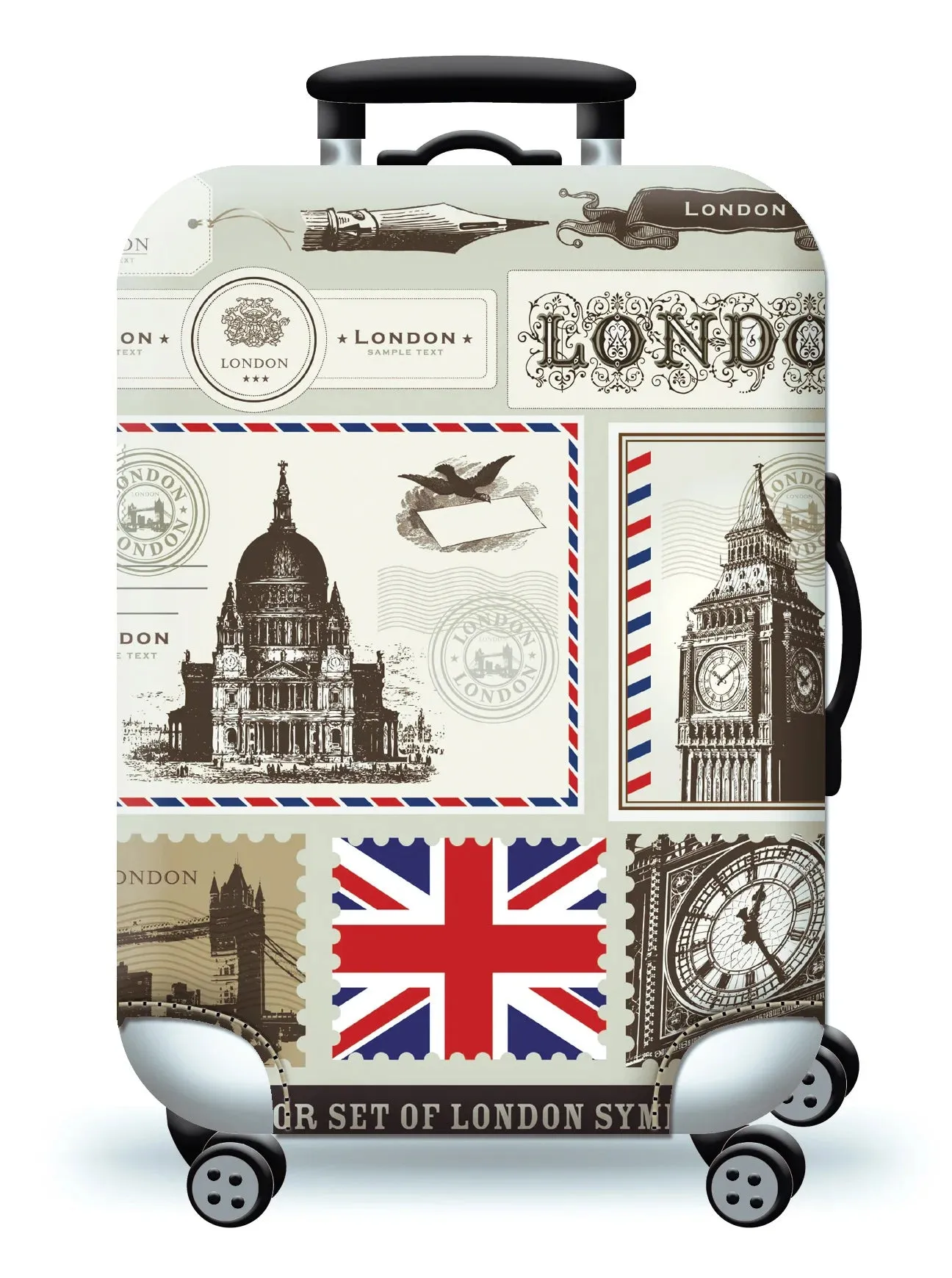 Protect Your Luggage in Style with Our Durable World Map Luggage Cover