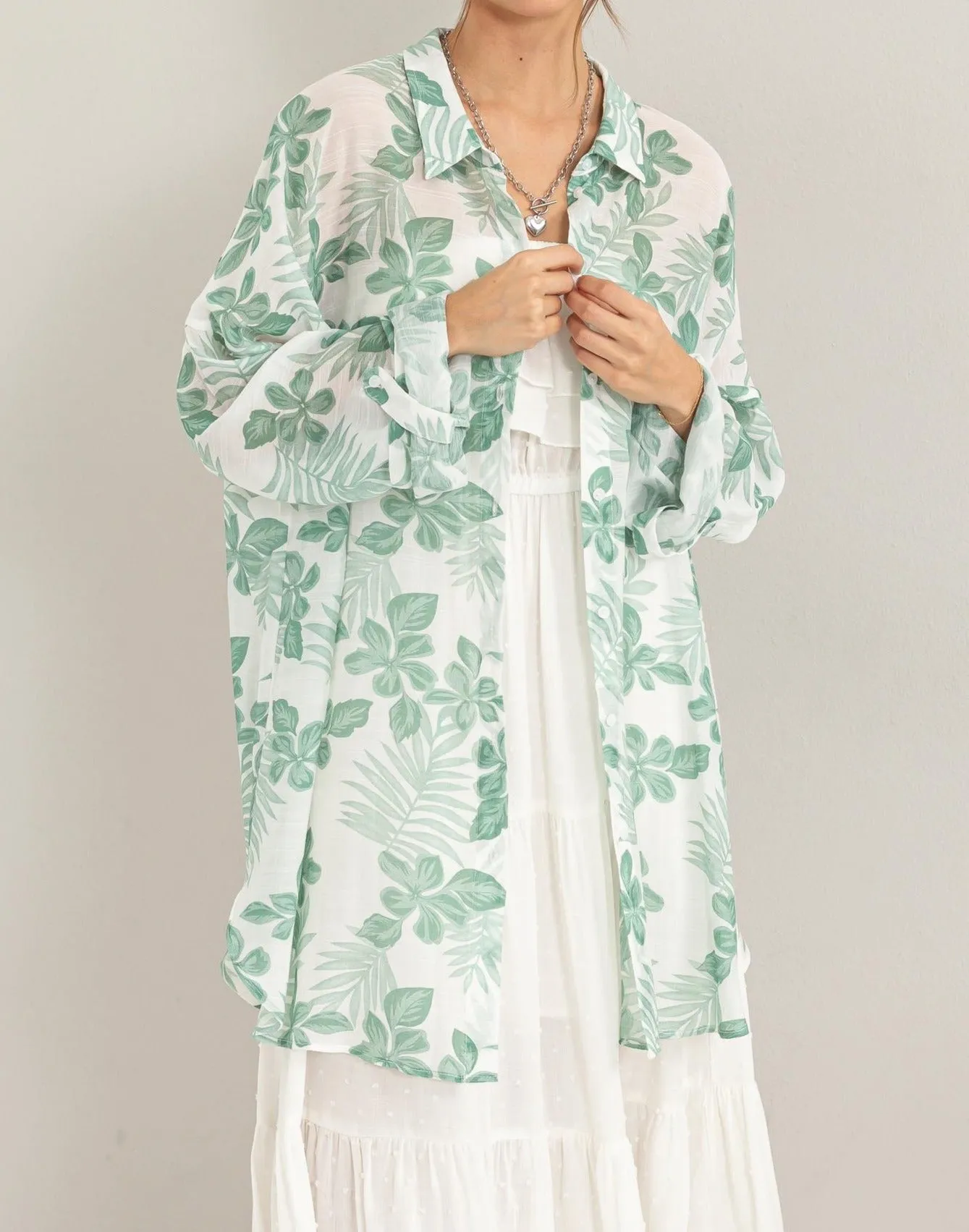 Serenity Bloom Tunic- Green