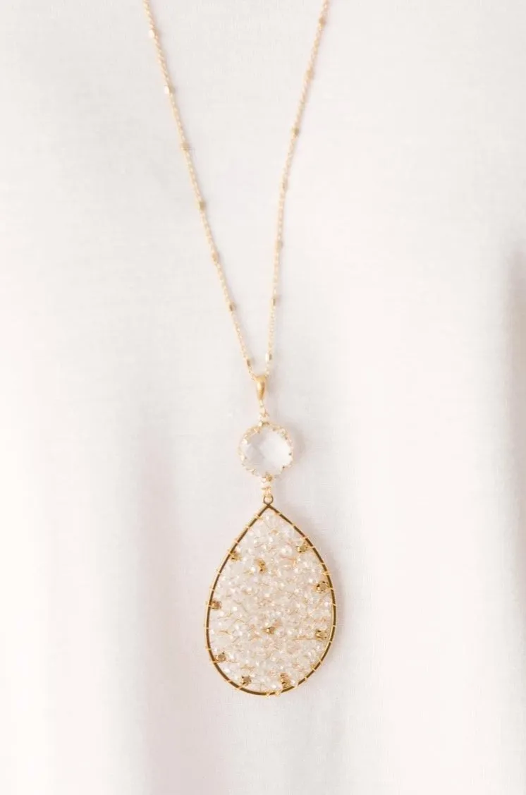 Shimmering Teardrop Necklace