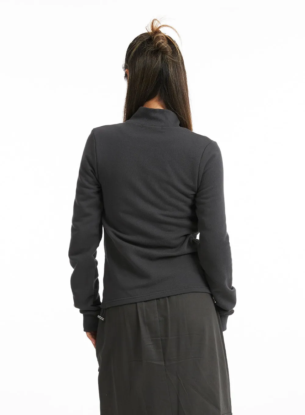 Sleek Ruched Zip-Up CO318