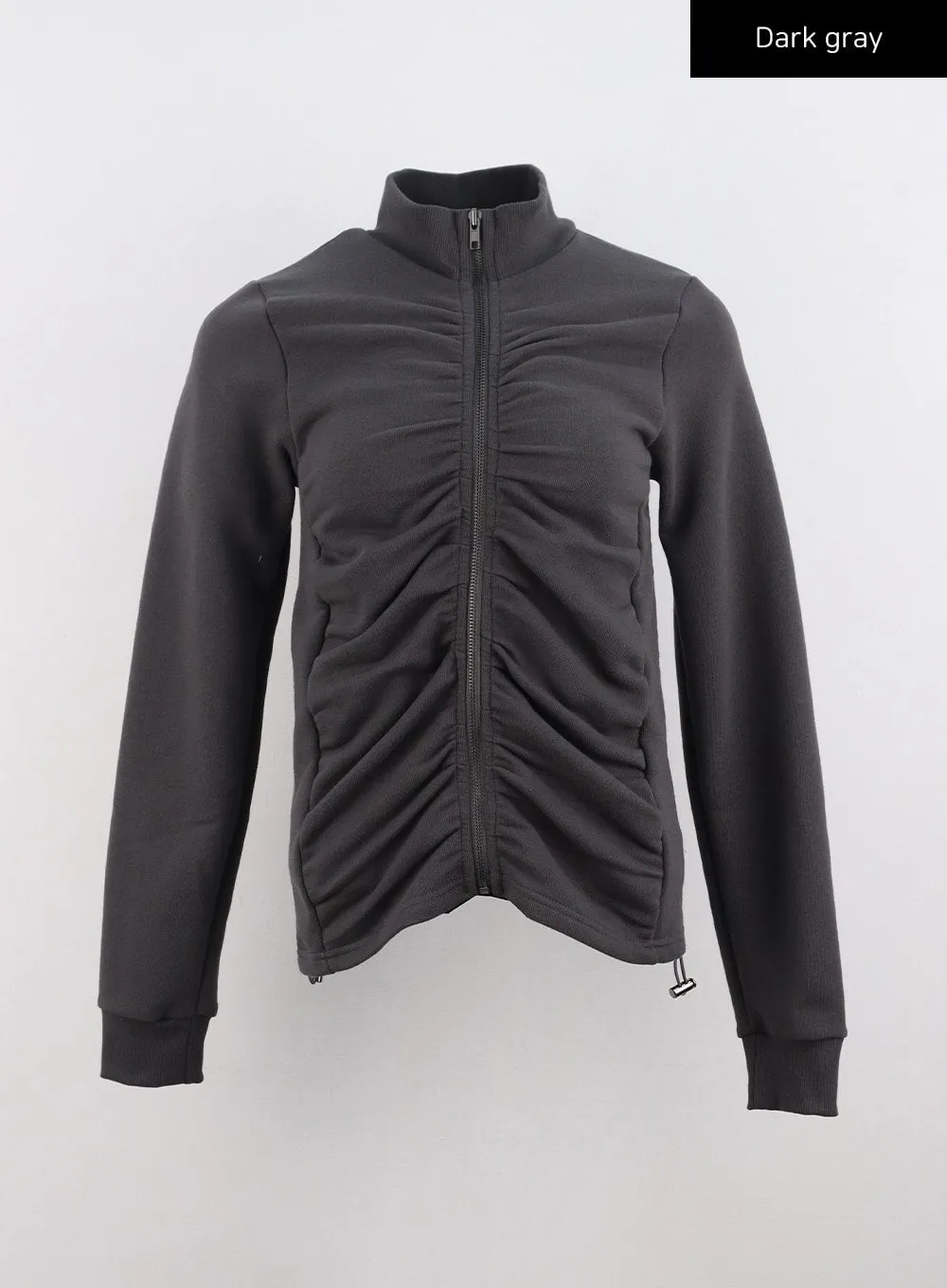 Sleek Ruched Zip-Up CO318