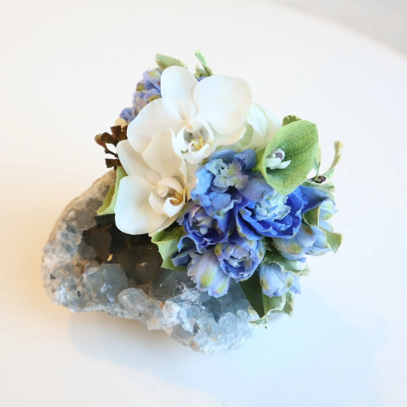 Stacy K Floral | Blue and white Corsage