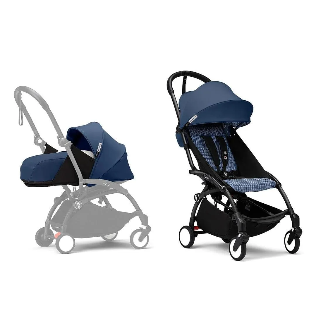 Stokke® YOYO³ Complete Stroller - Black/Air France Blue