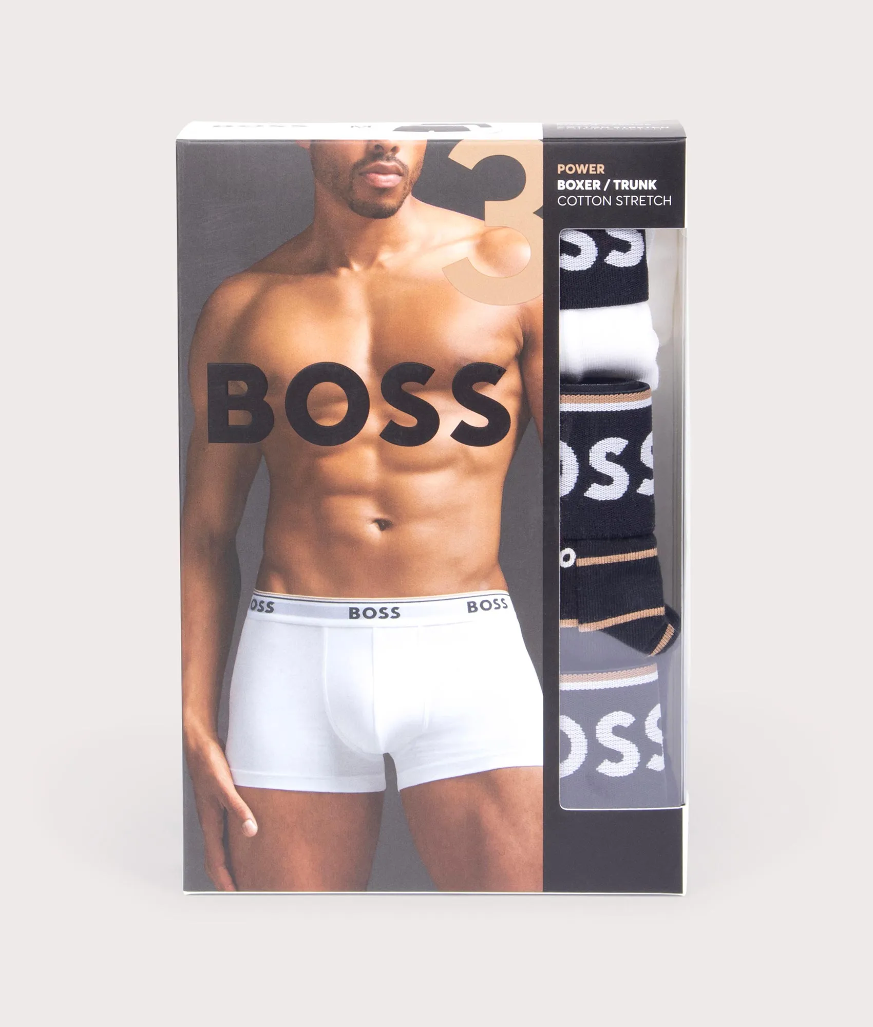 Three Pack of Power Design Cotton Stretch Trunks