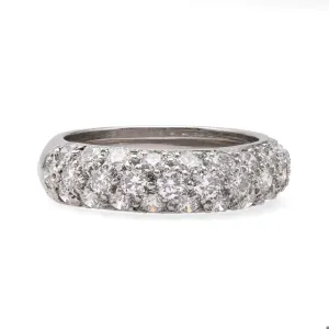 Vintage Oscar Heyman Diamond Platinum Half Eternity Band