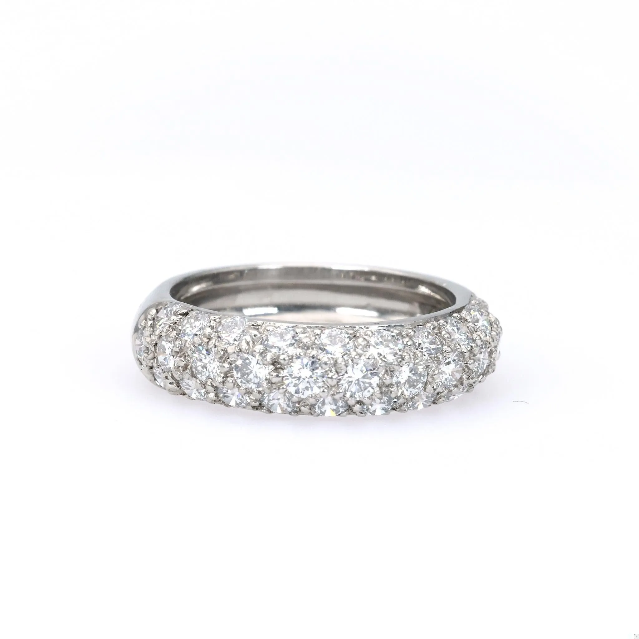 Vintage Oscar Heyman Diamond Platinum Half Eternity Band