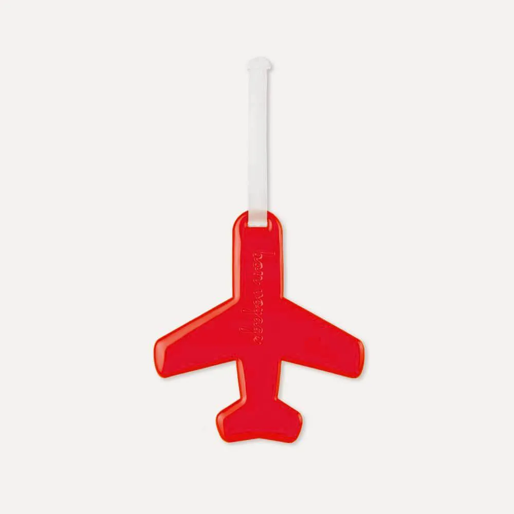 Vivid Aeroplane Luggage Tag Red