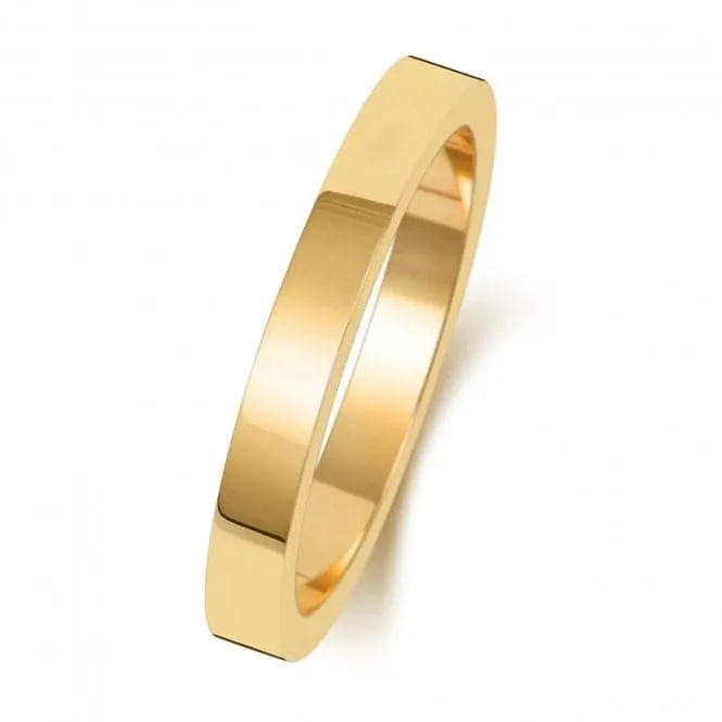 Wedding Band 18K Flat Flat 2.5 mm-1.15 Wedding  Ring WQ172L/I