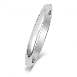 Wedding Band 9ct D Shape  2mm Wedding  Ring W101WL