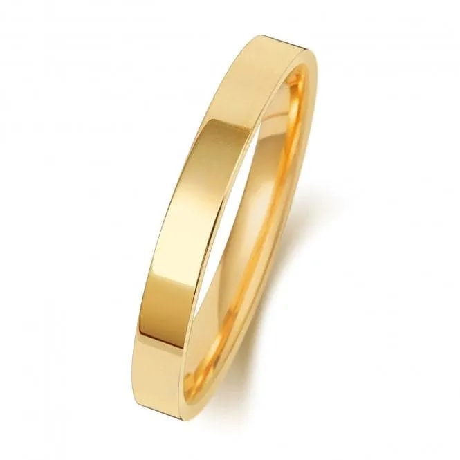 Wedding Band 9K Flat Court 2.5mm-1.7 Wedding  Ring W122H