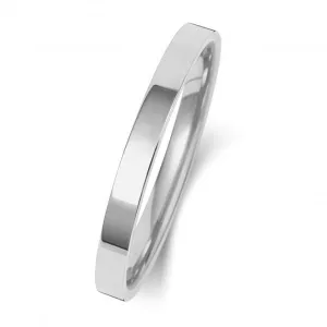 Wedding Band 9K Flat Court 2mm-1.7 Wedding  Ring W121WH