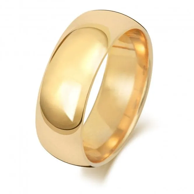 Wedding Band 9K Trad Court 7mm-1.5 Wedding  Ring W167M