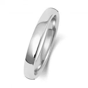 Wedding Band Platinum Soft Court 2.5mm-1.4 Wedding  Ring WP132M