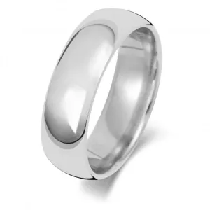 Wedding Band Platinum Trad Court 6mm-1.5 Wedding  Ring WP166M