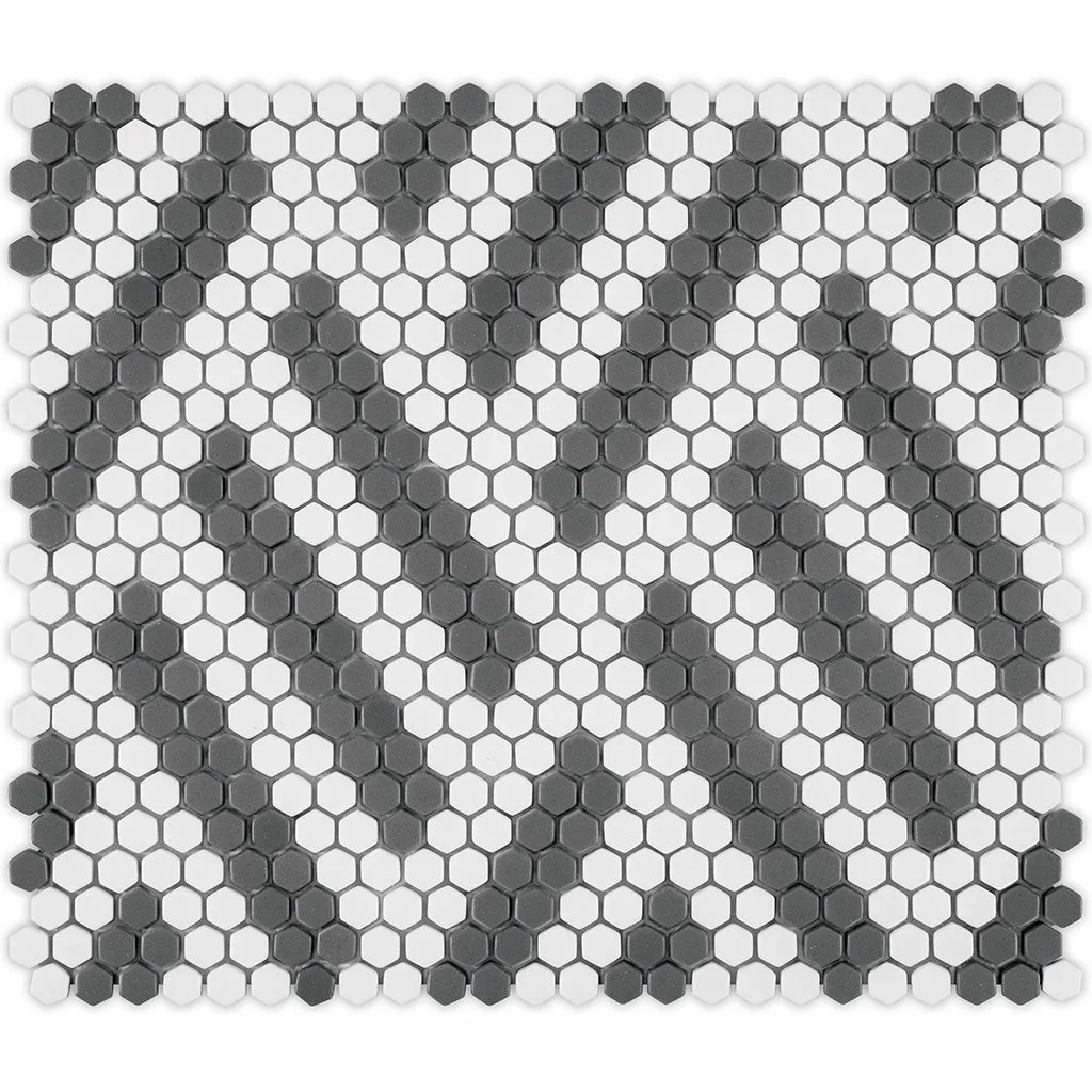 Zip, Hexagon Mosaic - Glass Tile